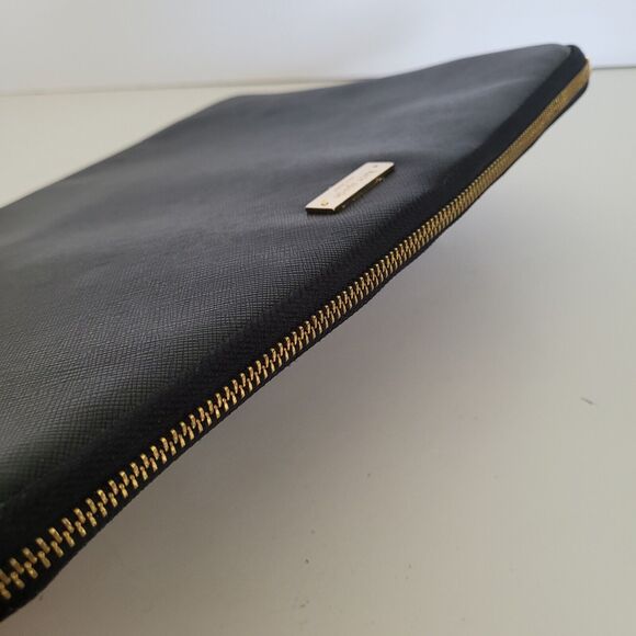 Kate Spade Black Solid Universal Laptop Slim Sleeve Pouch Zip 13" Inch Padded - Picture 9 of 12